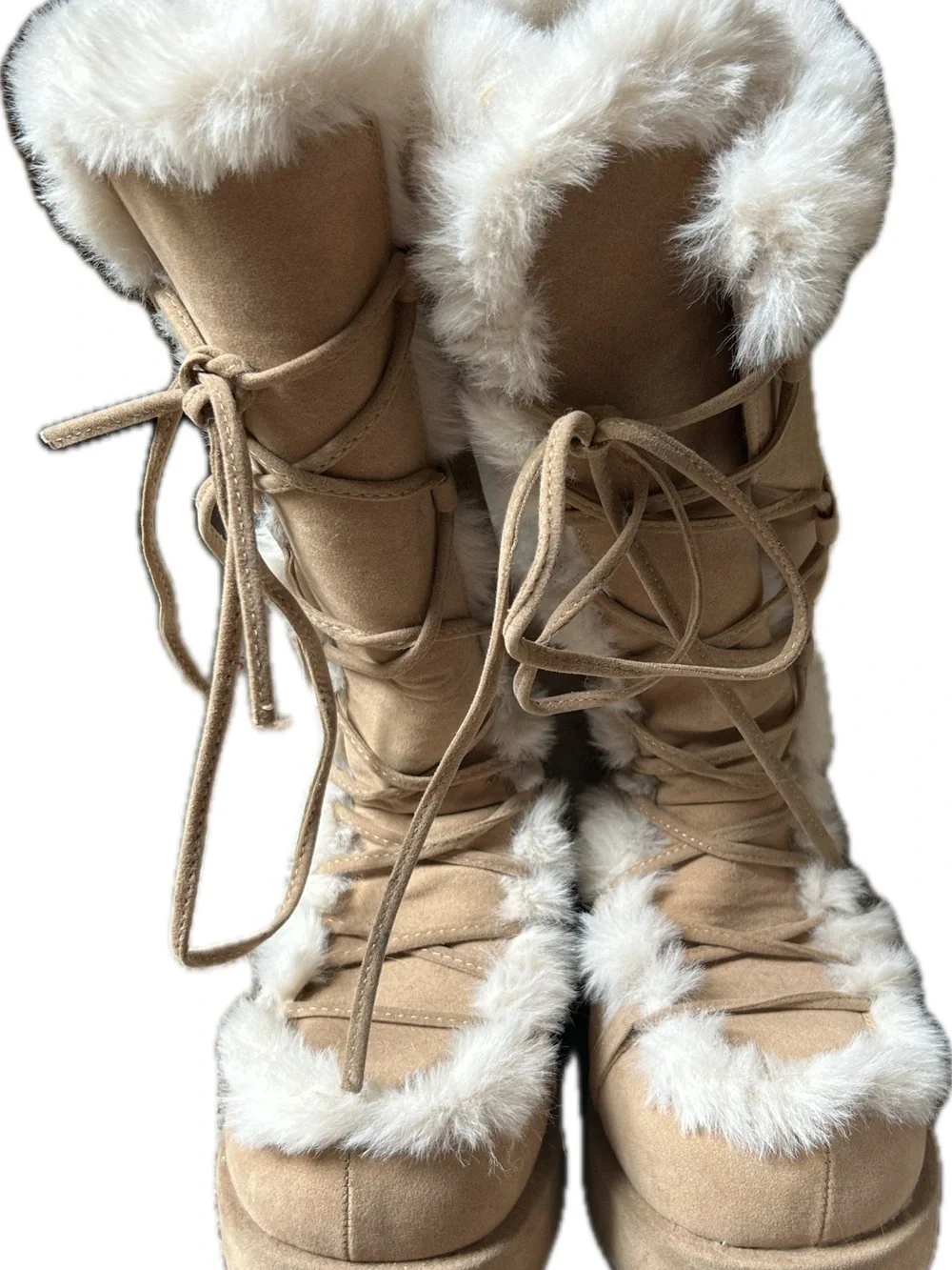 Demonia cubby 311 camel-tan vegan suede